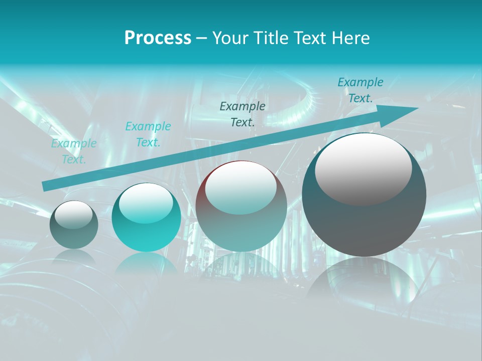 Pipes, Tubes, Machinery And Steam Turbine At A Power Plant PowerPoint Template