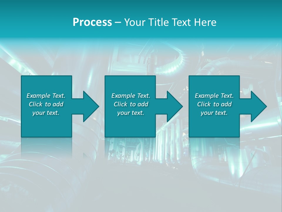 Pipes, Tubes, Machinery And Steam Turbine At A Power Plant PowerPoint Template