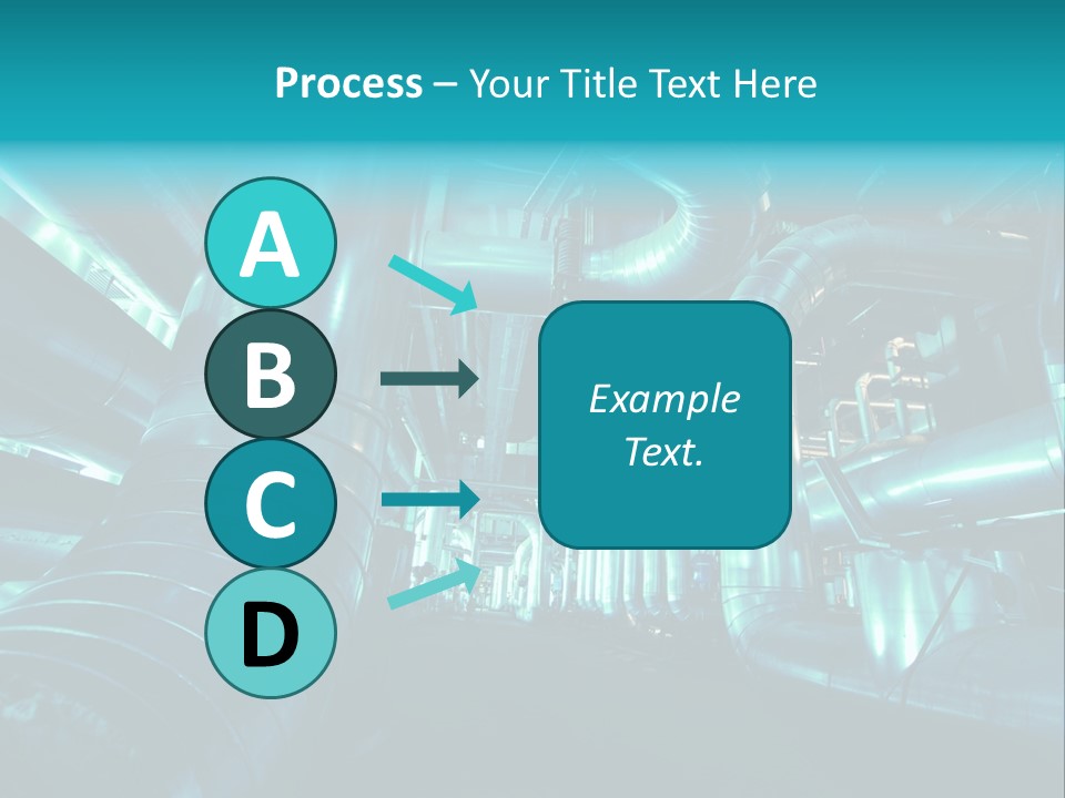 Pipes, Tubes, Machinery And Steam Turbine At A Power Plant PowerPoint Template