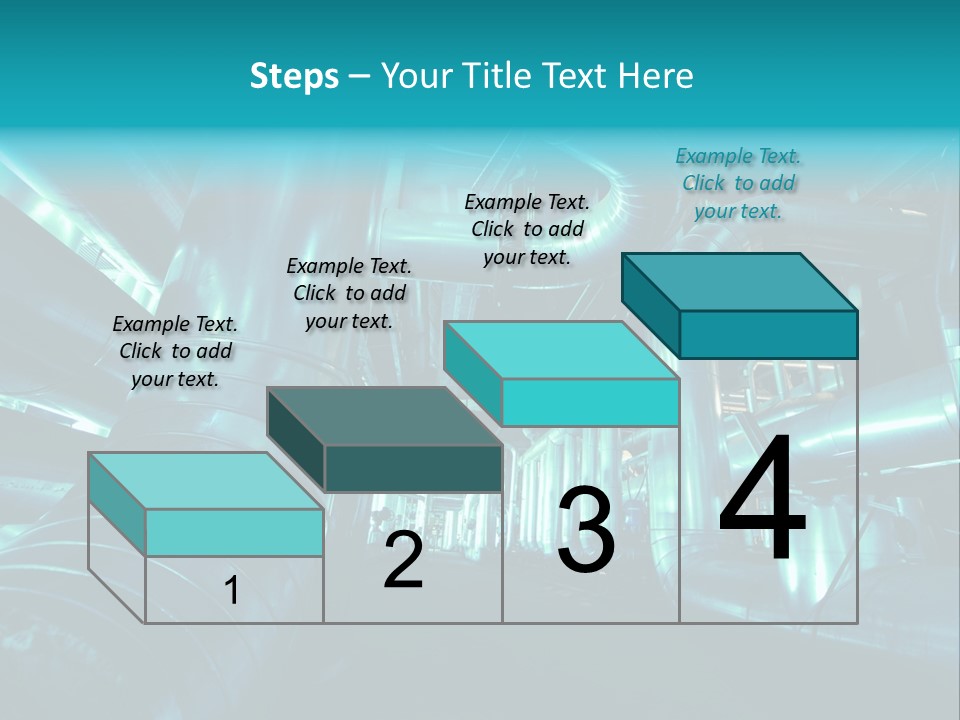 Pipes, Tubes, Machinery And Steam Turbine At A Power Plant PowerPoint Template