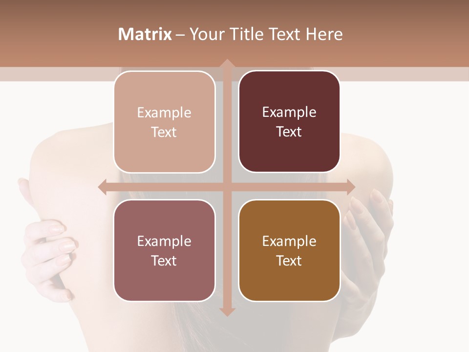 Rear View Of Slender Young Woman With Beautiful Long Straight Hair PowerPoint Template