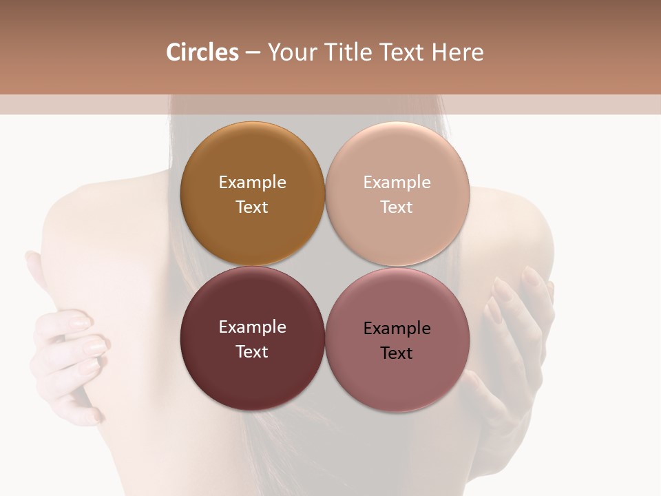 Rear View Of Slender Young Woman With Beautiful Long Straight Hair PowerPoint Template