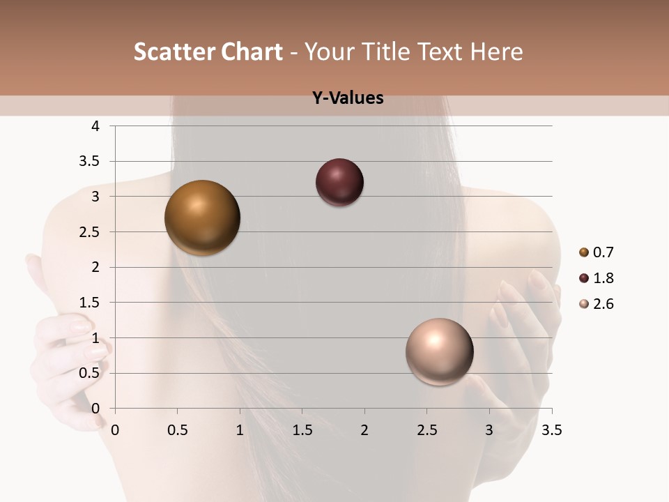 Rear View Of Slender Young Woman With Beautiful Long Straight Hair PowerPoint Template