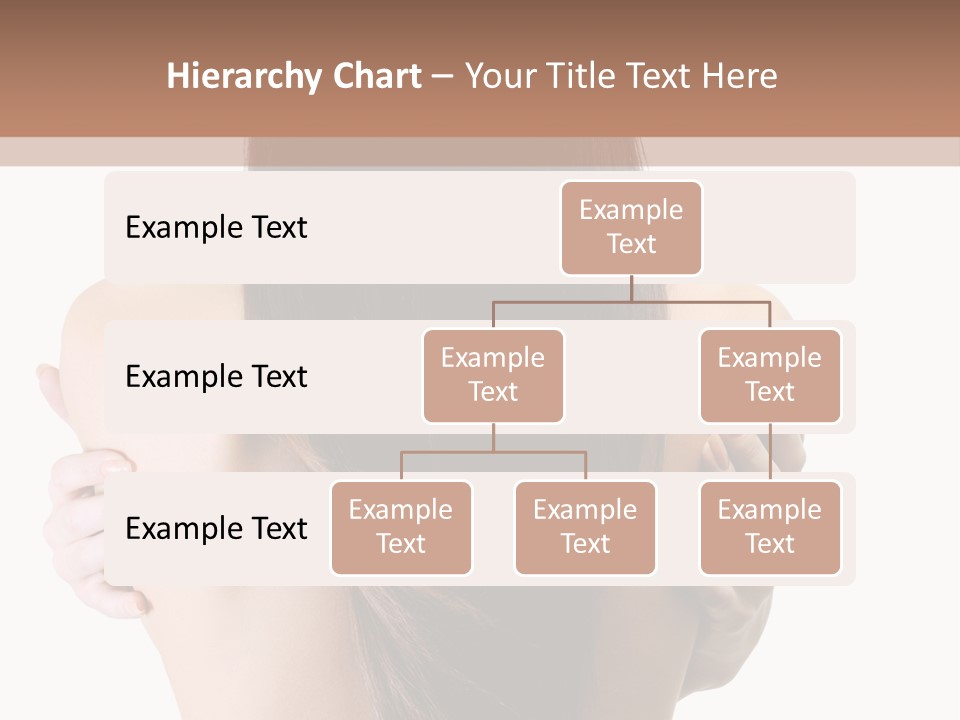 Rear View Of Slender Young Woman With Beautiful Long Straight Hair PowerPoint Template