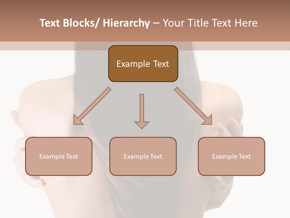 Rear View Of Slender Young Woman With Beautiful Long Straight Hair PowerPoint Template