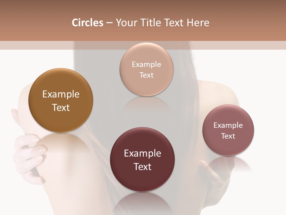 Rear View Of Slender Young Woman With Beautiful Long Straight Hair PowerPoint Template