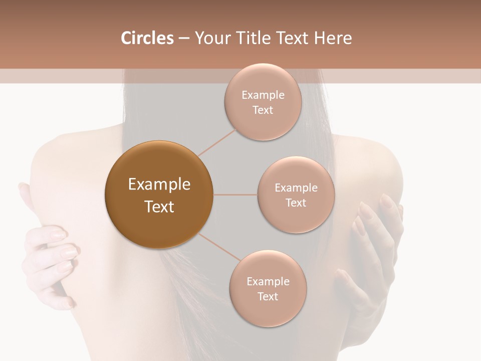 Rear View Of Slender Young Woman With Beautiful Long Straight Hair PowerPoint Template