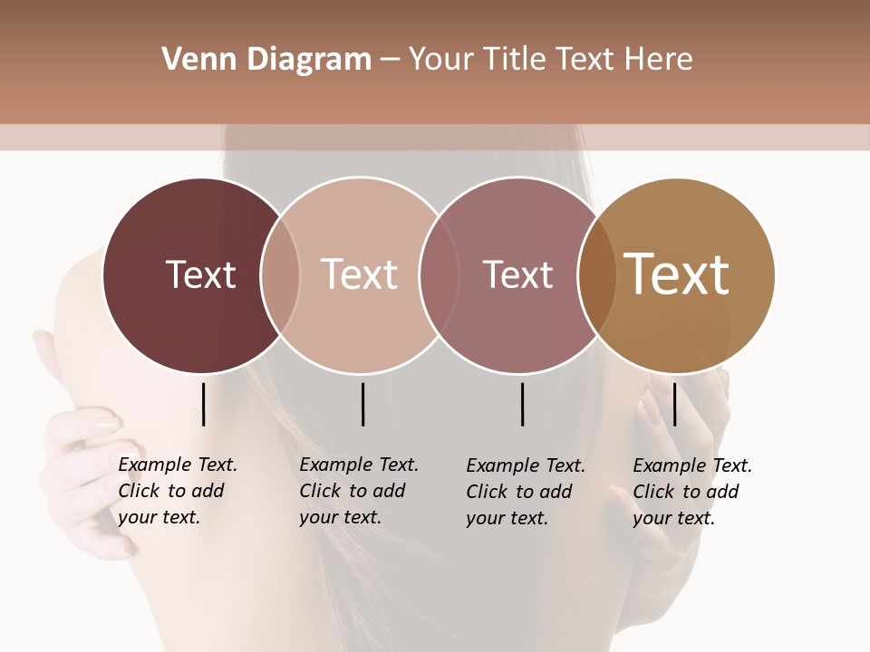 Rear View Of Slender Young Woman With Beautiful Long Straight Hair PowerPoint Template