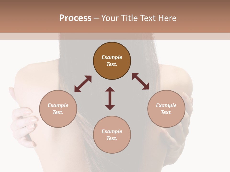 Rear View Of Slender Young Woman With Beautiful Long Straight Hair PowerPoint Template