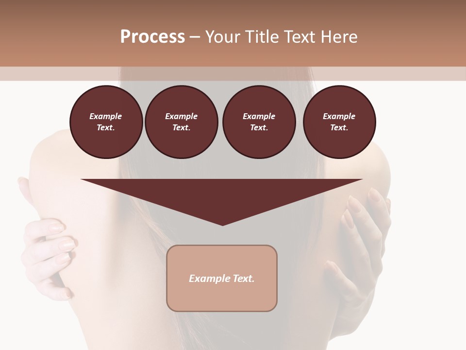 Rear View Of Slender Young Woman With Beautiful Long Straight Hair PowerPoint Template