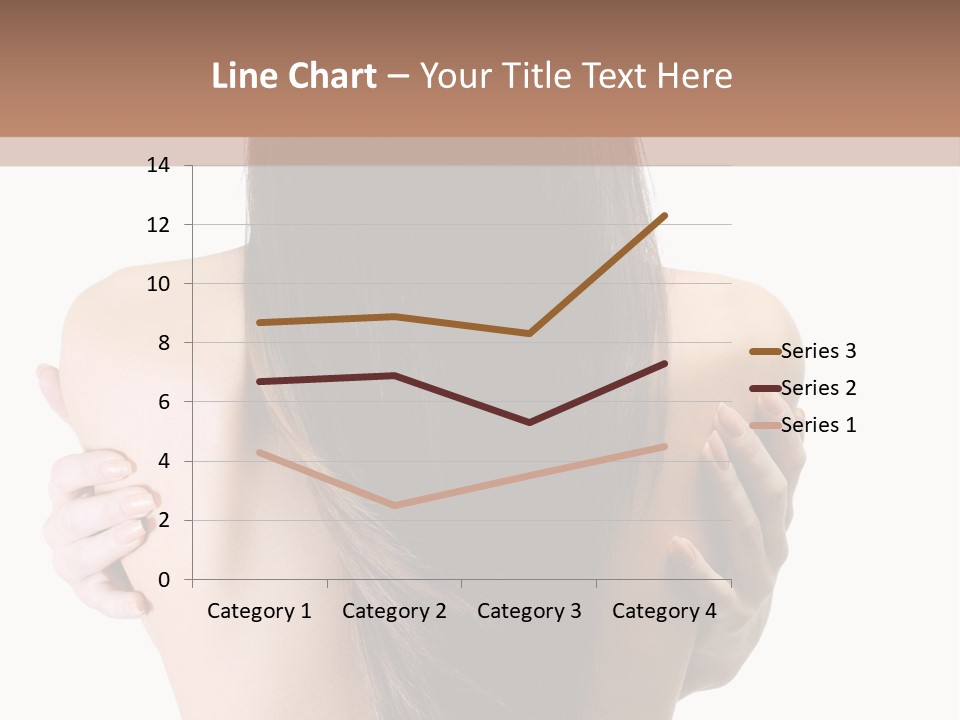 Rear View Of Slender Young Woman With Beautiful Long Straight Hair PowerPoint Template