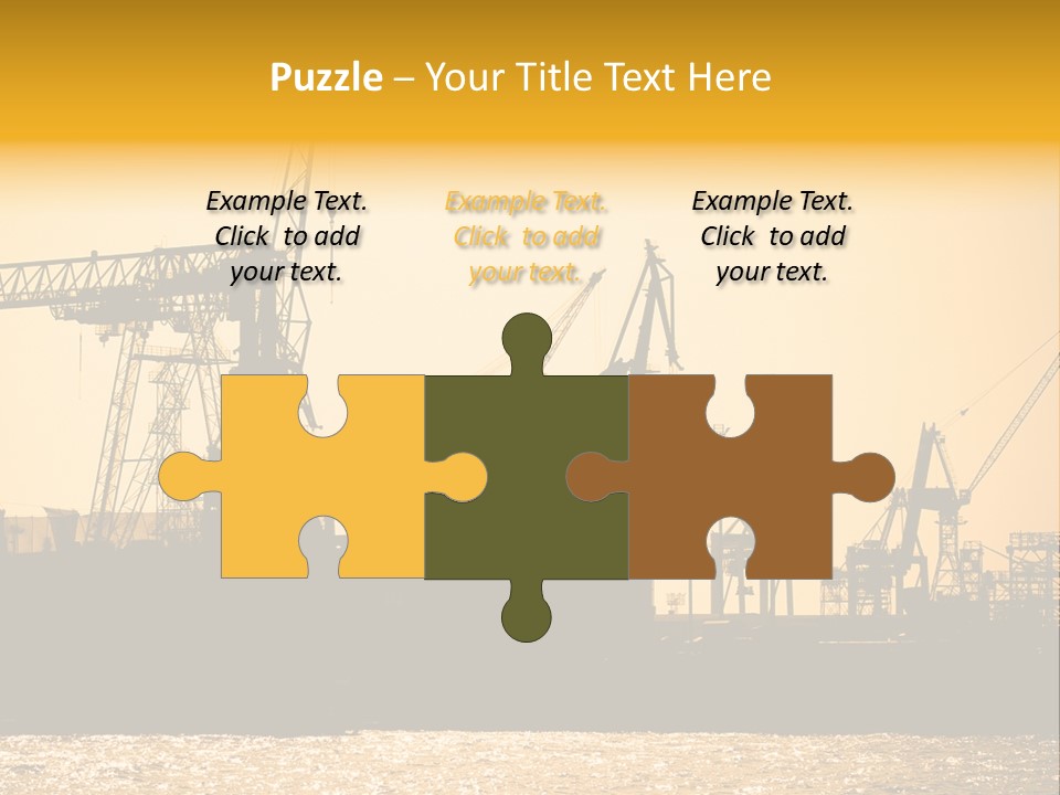 Sunset In The Harbor Of Hamburg (Germany) PowerPoint Template