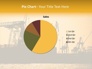 Sunset In The Harbor Of Hamburg (Germany) PowerPoint Template