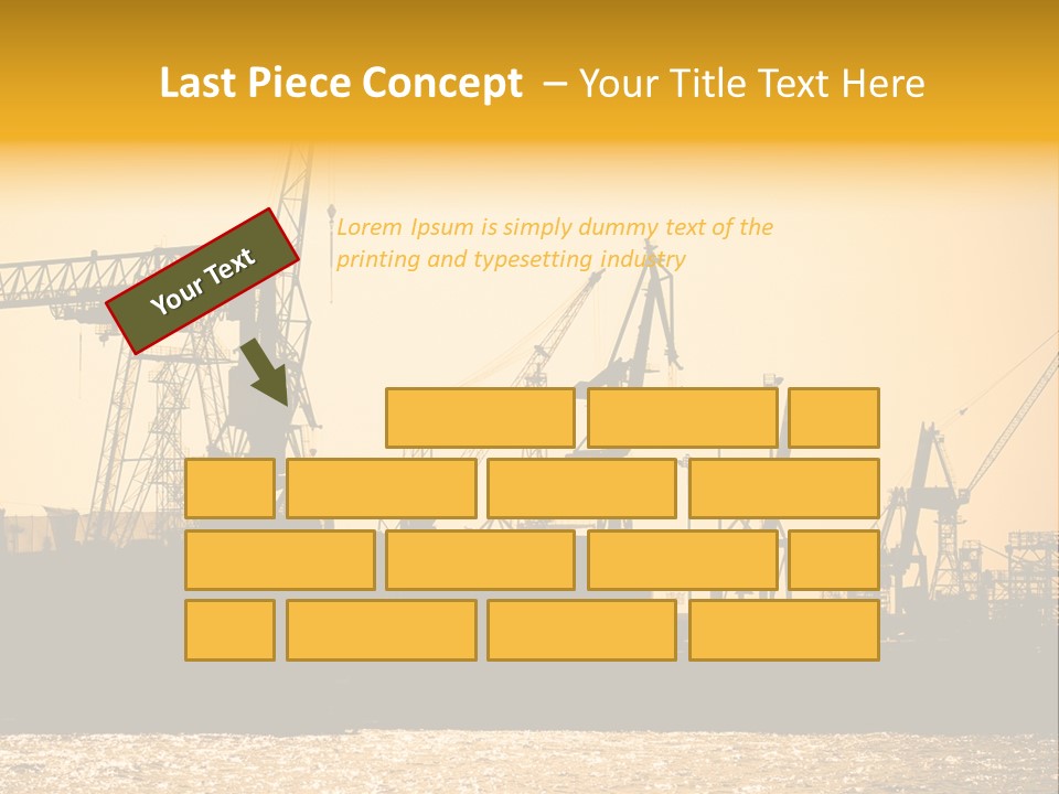 Sunset In The Harbor Of Hamburg (Germany) PowerPoint Template