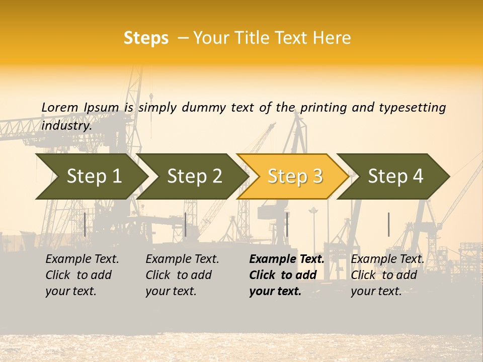 Sunset In The Harbor Of Hamburg (Germany) PowerPoint Template