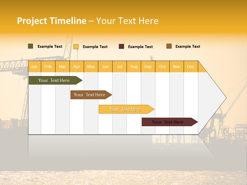 Sunset In The Harbor Of Hamburg (Germany) PowerPoint Template