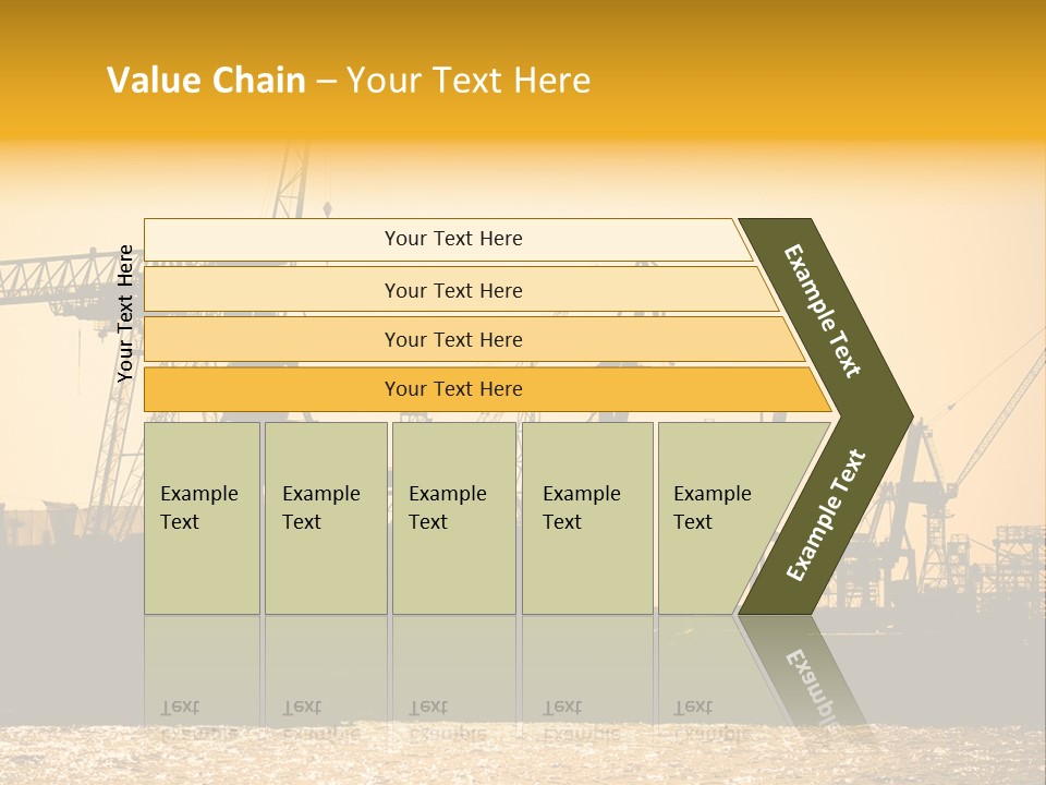 Sunset In The Harbor Of Hamburg (Germany) PowerPoint Template