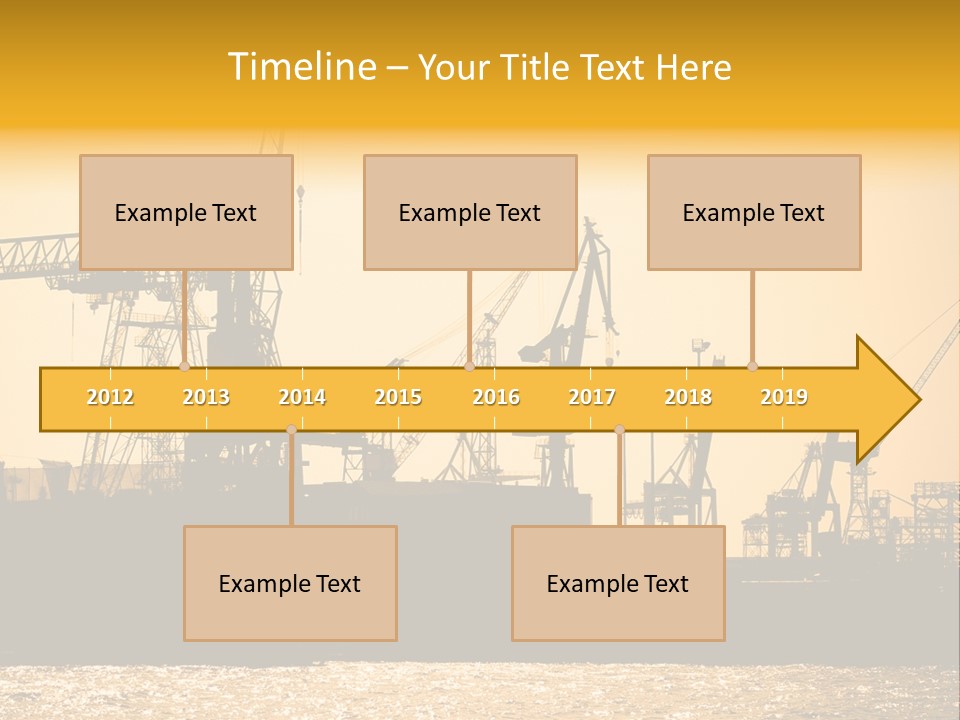 Sunset In The Harbor Of Hamburg (Germany) PowerPoint Template