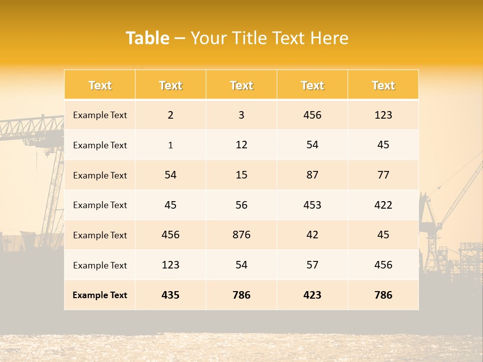 Sunset In The Harbor Of Hamburg (Germany) PowerPoint Template