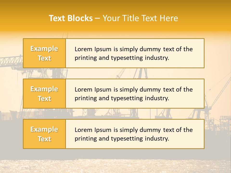 Sunset In The Harbor Of Hamburg (Germany) PowerPoint Template