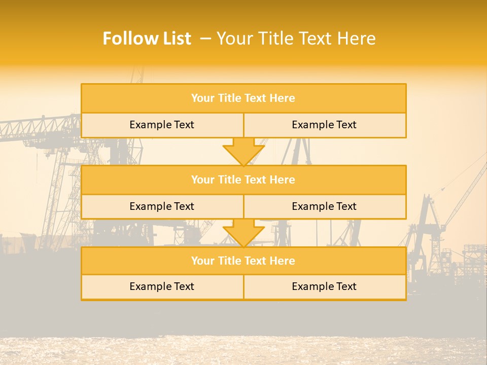 Sunset In The Harbor Of Hamburg (Germany) PowerPoint Template