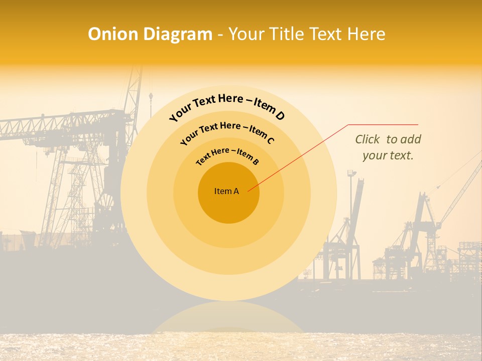 Sunset In The Harbor Of Hamburg (Germany) PowerPoint Template