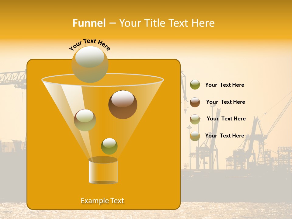 Sunset In The Harbor Of Hamburg (Germany) PowerPoint Template
