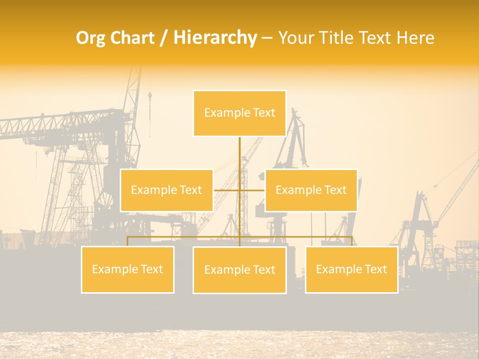 Sunset In The Harbor Of Hamburg (Germany) PowerPoint Template