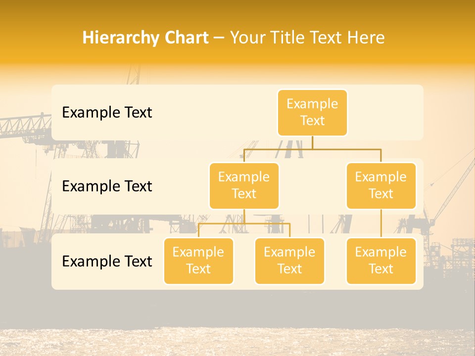 Sunset In The Harbor Of Hamburg (Germany) PowerPoint Template