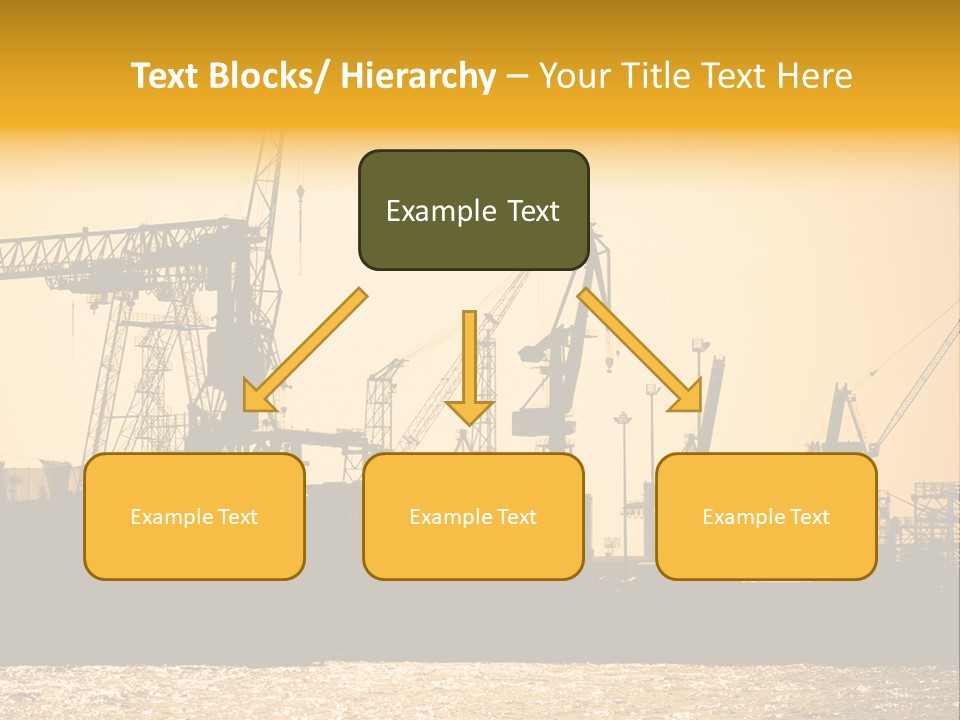 Sunset In The Harbor Of Hamburg (Germany) PowerPoint Template