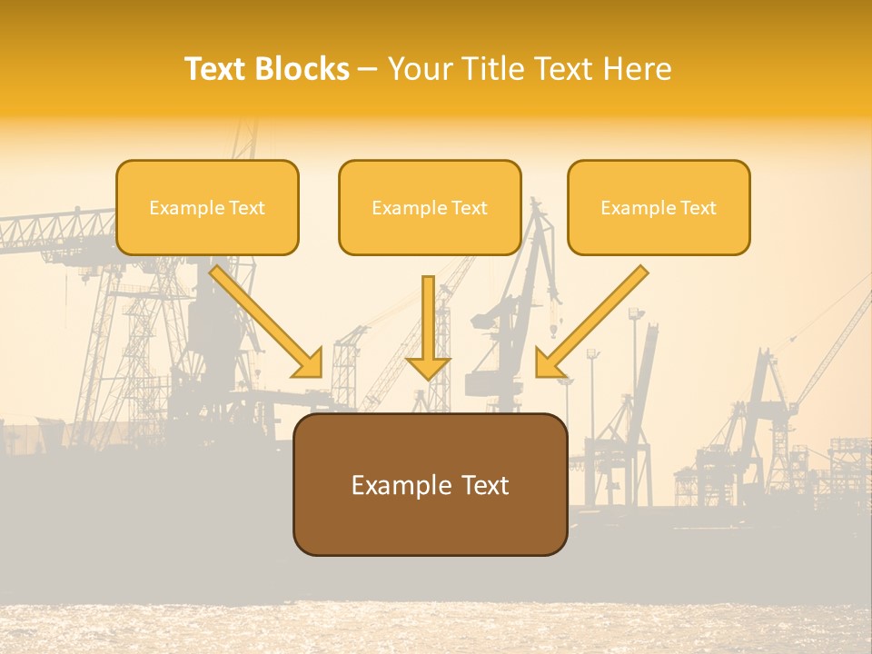 Sunset In The Harbor Of Hamburg (Germany) PowerPoint Template