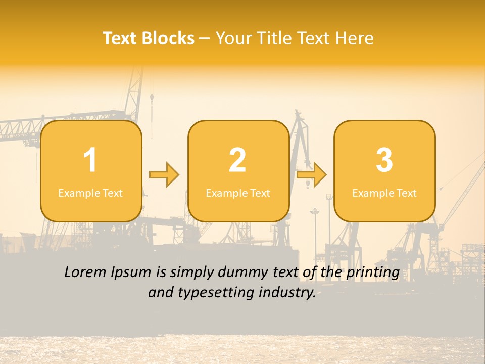 Sunset In The Harbor Of Hamburg (Germany) PowerPoint Template