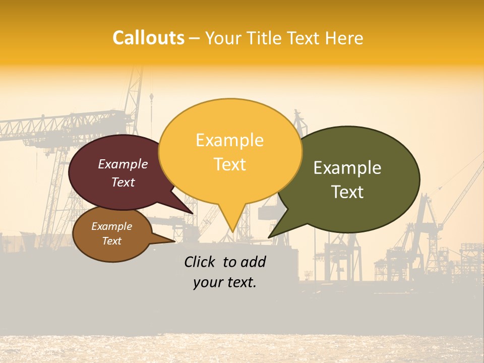 Sunset In The Harbor Of Hamburg (Germany) PowerPoint Template
