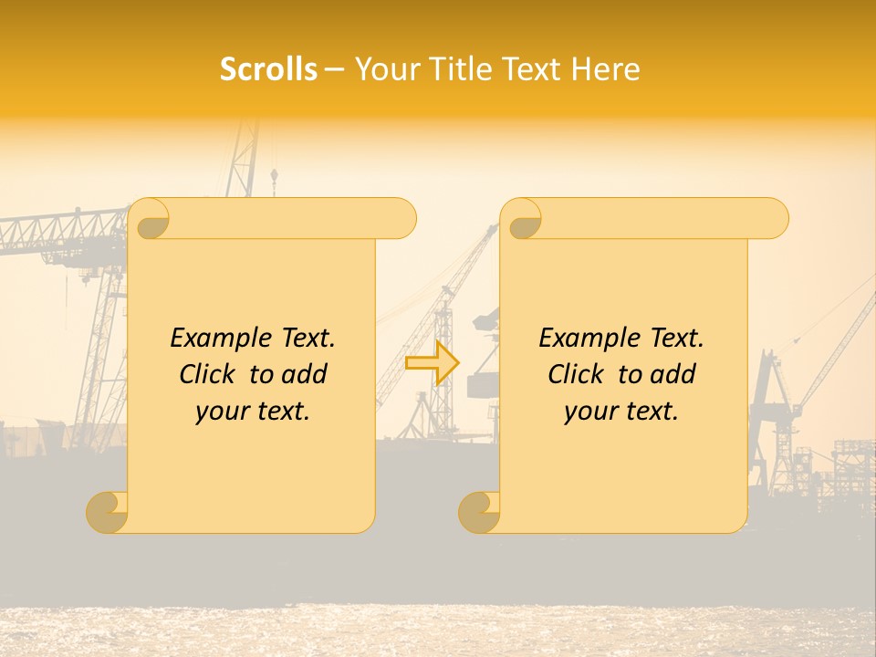 Sunset In The Harbor Of Hamburg (Germany) PowerPoint Template