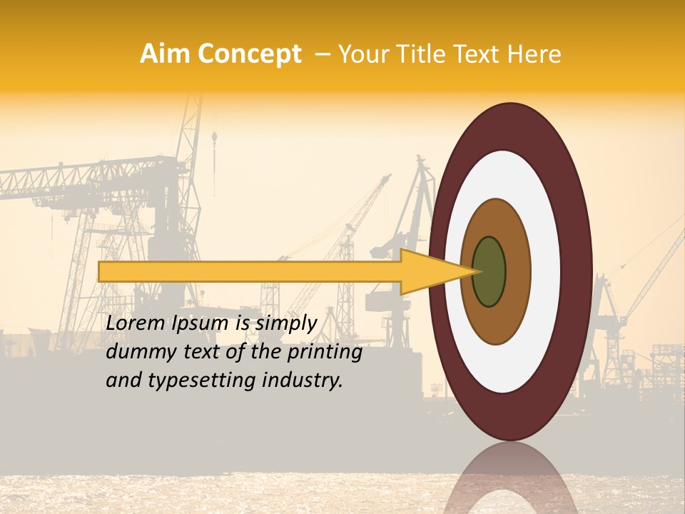 Sunset In The Harbor Of Hamburg (Germany) PowerPoint Template