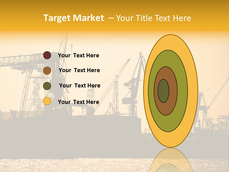 Sunset In The Harbor Of Hamburg (Germany) PowerPoint Template