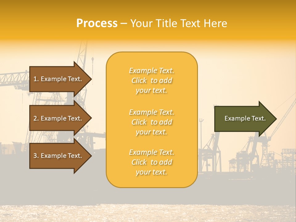 Sunset In The Harbor Of Hamburg (Germany) PowerPoint Template