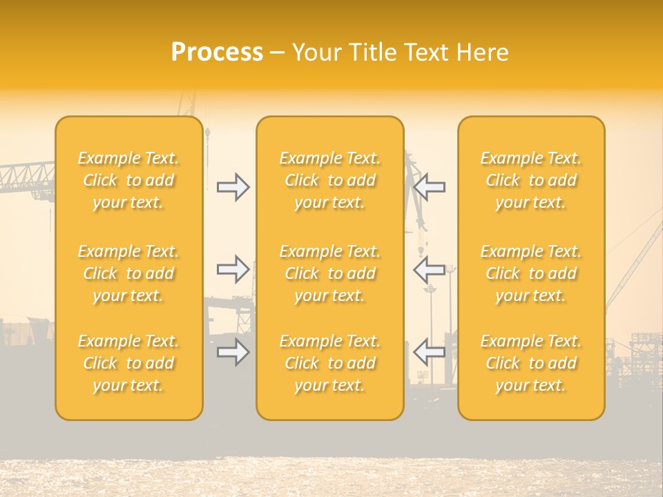 Sunset In The Harbor Of Hamburg (Germany) PowerPoint Template