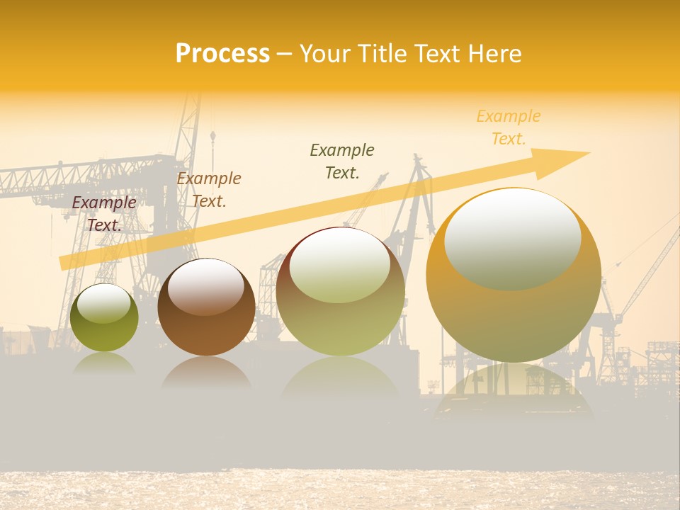 Sunset In The Harbor Of Hamburg (Germany) PowerPoint Template