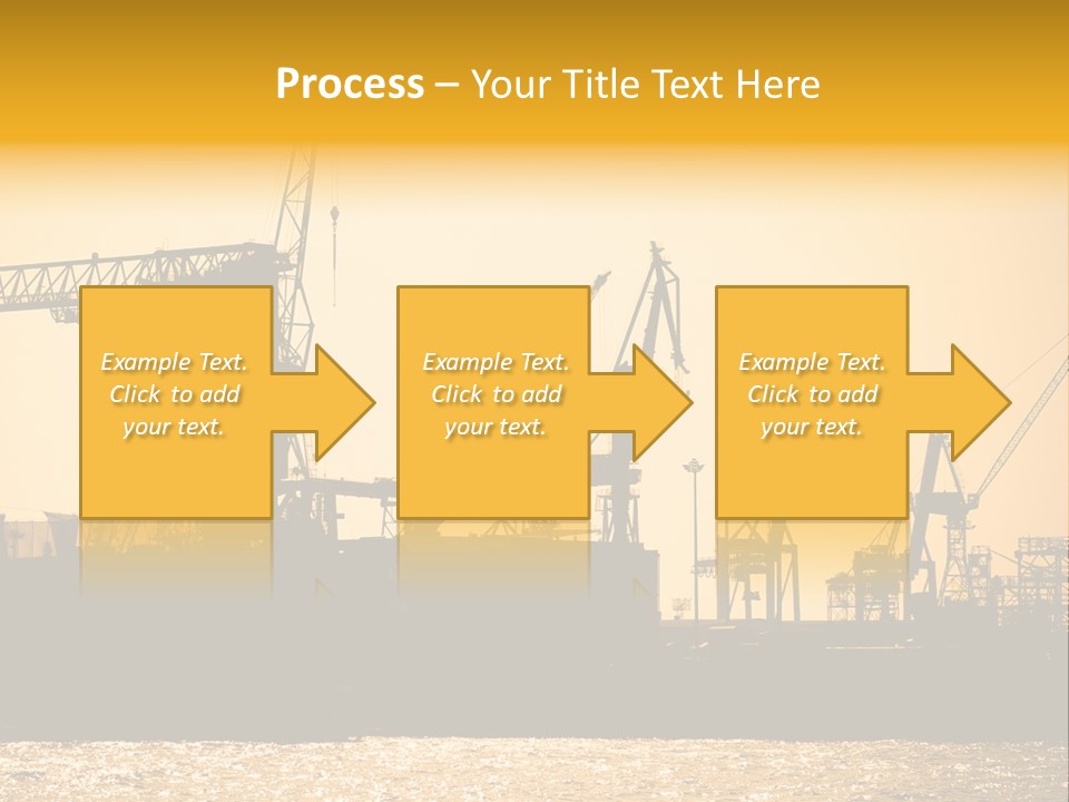 Sunset In The Harbor Of Hamburg (Germany) PowerPoint Template