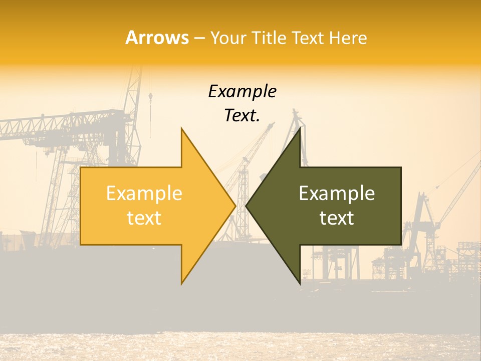 Sunset In The Harbor Of Hamburg (Germany) PowerPoint Template