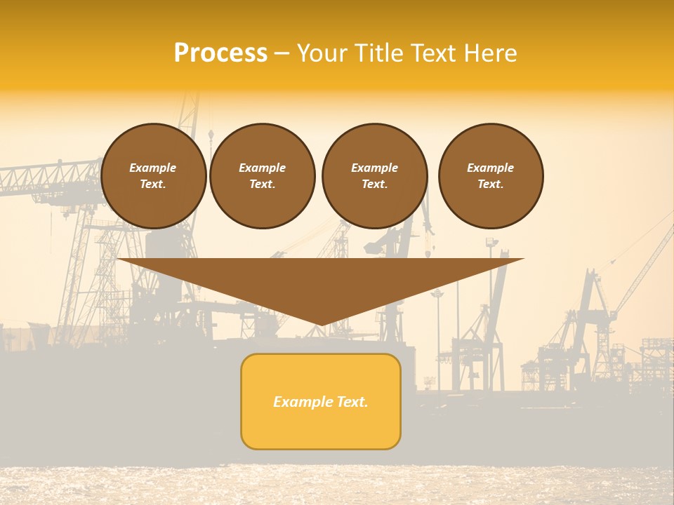 Sunset In The Harbor Of Hamburg (Germany) PowerPoint Template