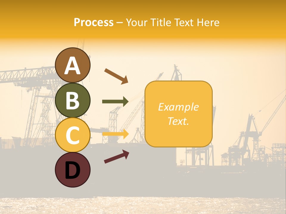 Sunset In The Harbor Of Hamburg (Germany) PowerPoint Template