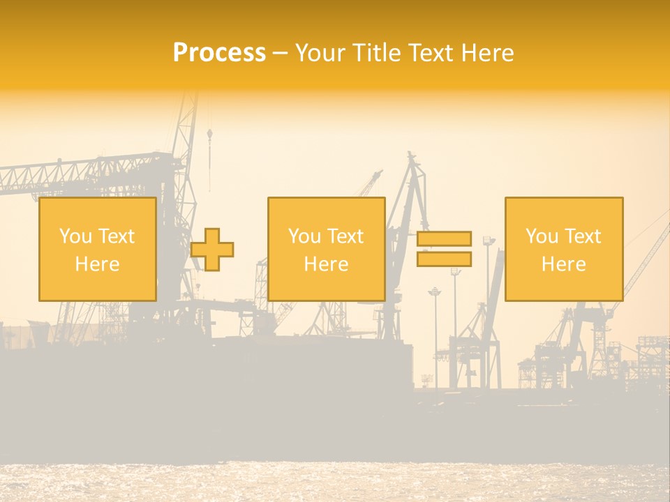 Sunset In The Harbor Of Hamburg (Germany) PowerPoint Template