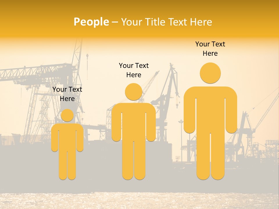 Sunset In The Harbor Of Hamburg (Germany) PowerPoint Template