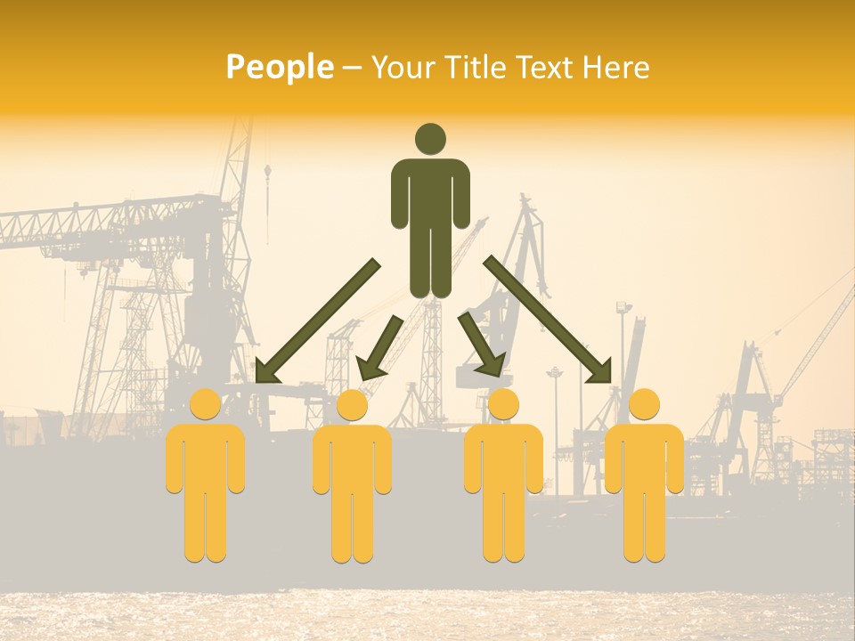 Sunset In The Harbor Of Hamburg (Germany) PowerPoint Template