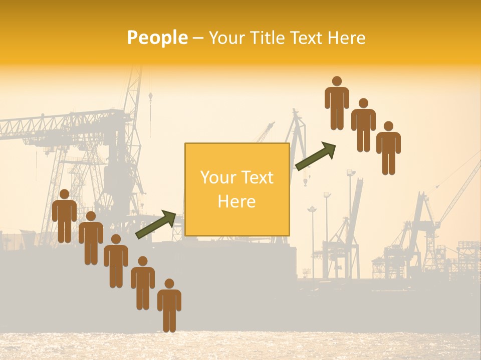 Sunset In The Harbor Of Hamburg (Germany) PowerPoint Template