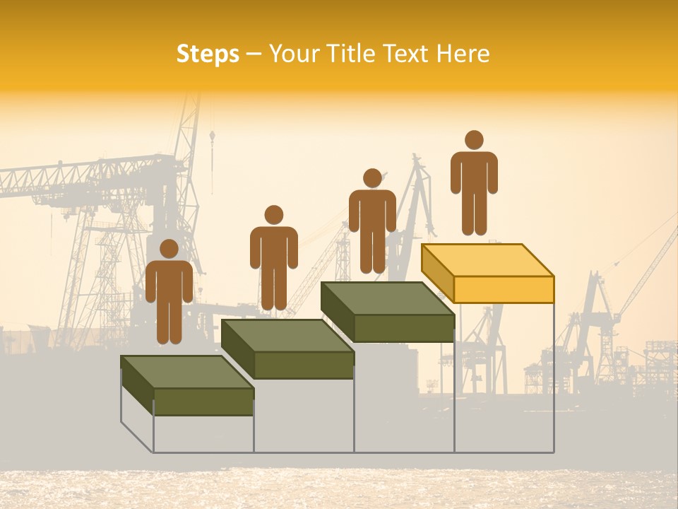 Sunset In The Harbor Of Hamburg (Germany) PowerPoint Template