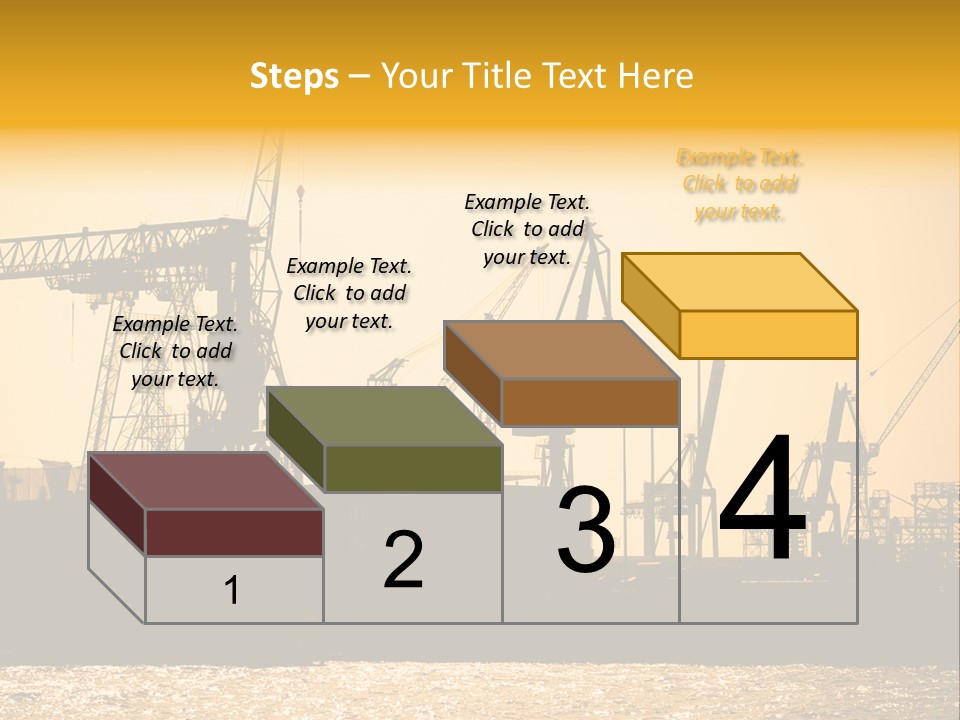 Sunset In The Harbor Of Hamburg (Germany) PowerPoint Template