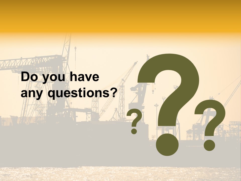 Sunset In The Harbor Of Hamburg (Germany) PowerPoint Template